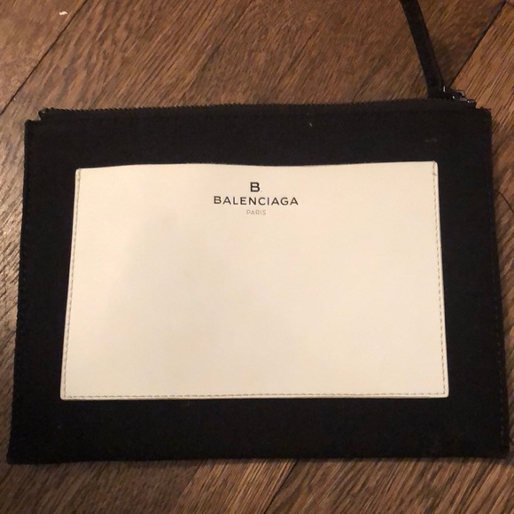 Balenciaga Vintage Black and White Pouch - Picture 1 of 2
